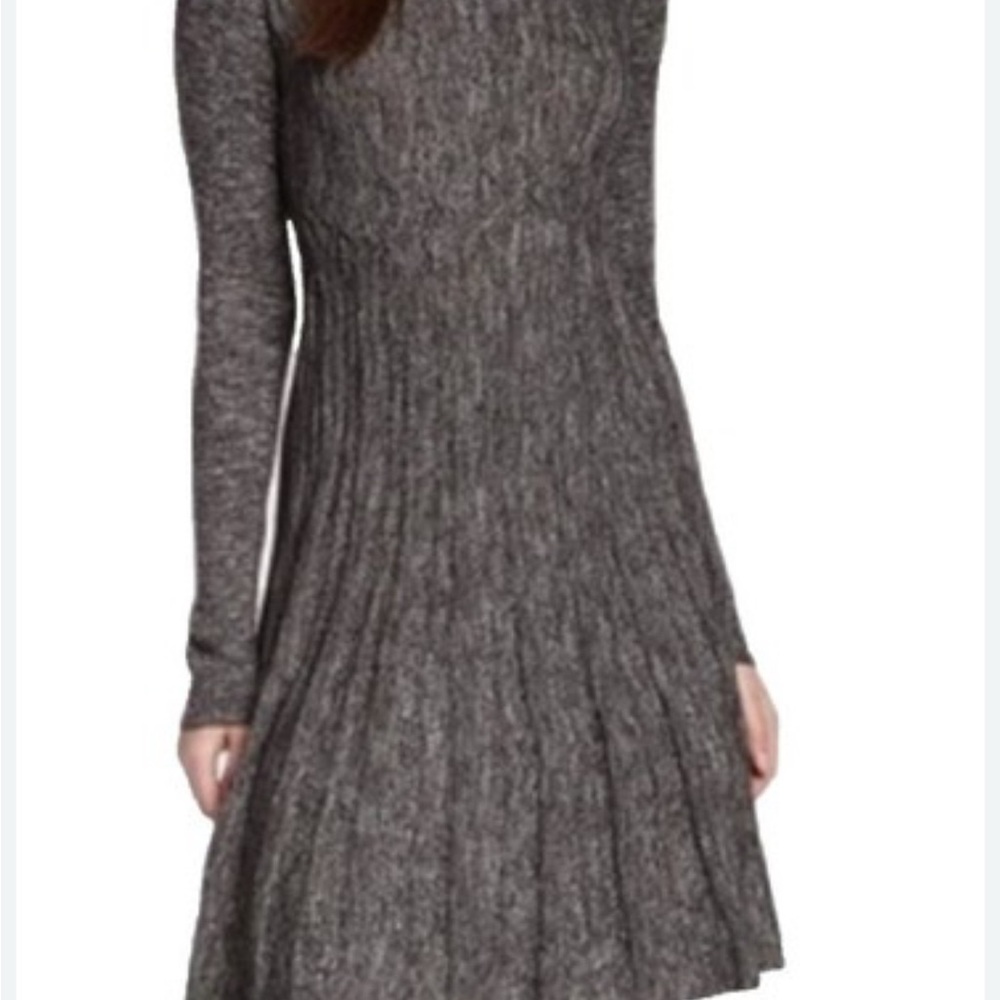 Massimo Gray Long Sleeve Knit Dress
